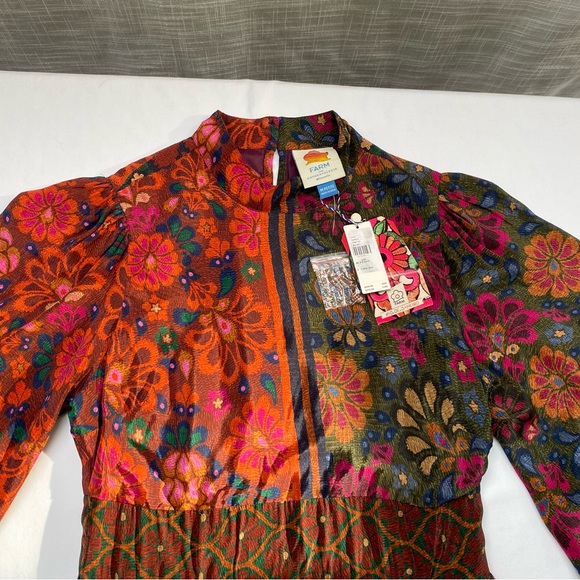 FARM RIO MAXI DRESS M petite Made in India - Picture 3 of 14